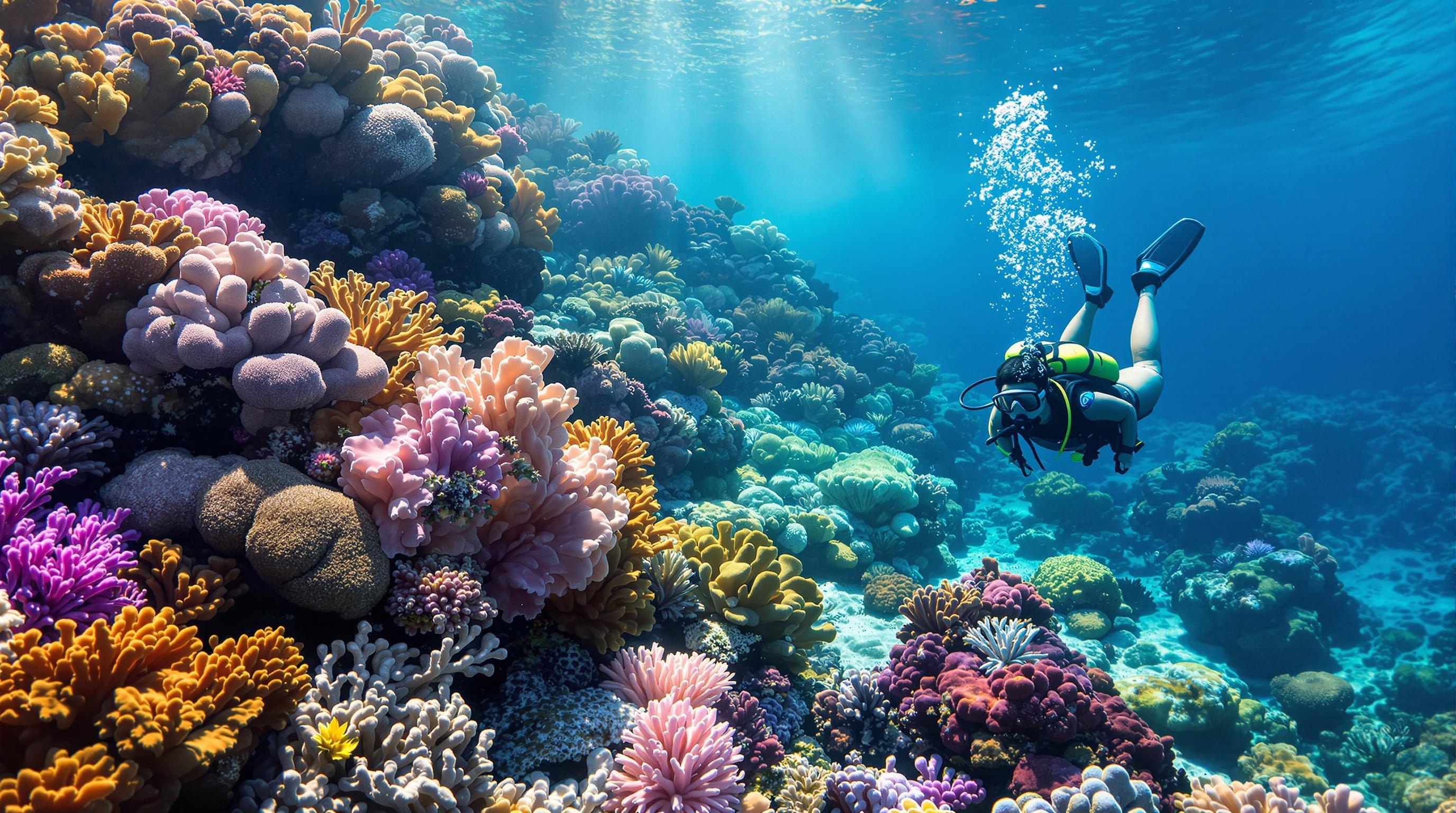 Una imagen de los arrecifes de coral de Cozumel, mostrando la biodiversidad marina.